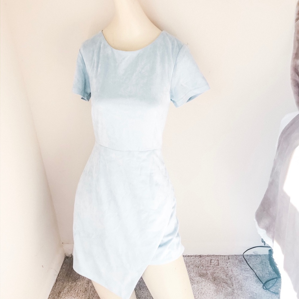 Baby Blue Suede Dress